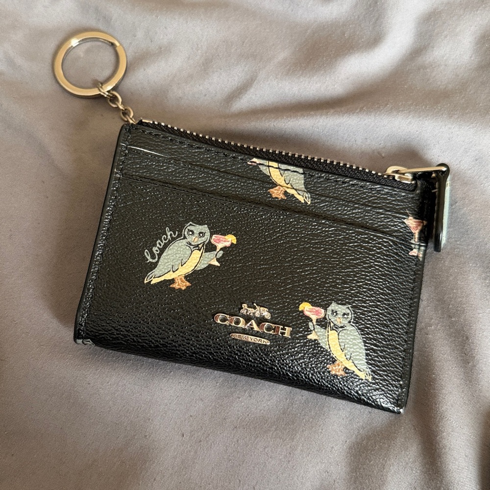 Coach Black Cardholder with Owl Design - Picture 6 of 6